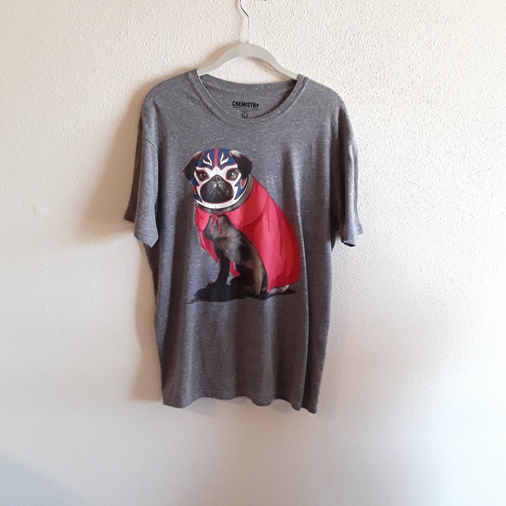 Chemistry Luchador Wrestling Pug Graphic T Shirt